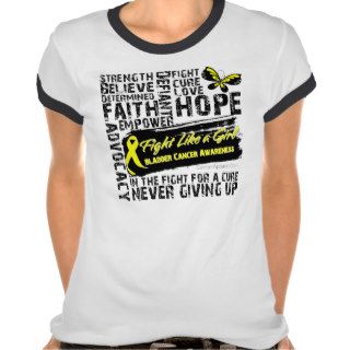 Collage of Words   Bladder Cancer T Shirts