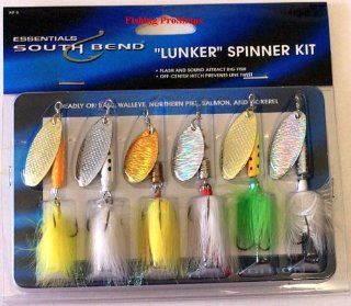 South Bend 6 pc. Lunker Spinner Bait Kit   Flashy! : Fishing Spinners And Spinnerbaits : Sports & Outdoors