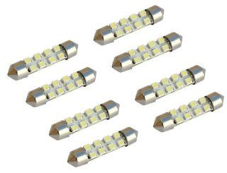 Cutequeen White 42mm(1.72") 8 SMD 12V Festoon Dome Light LED Bulbs 211 2 212 2 569 578   White (pack of 8): Automotive