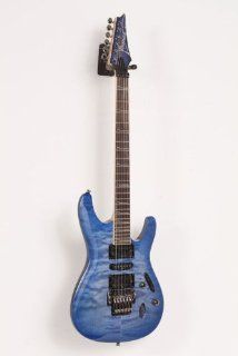 Ibanez S570DXQM Electric Guitar (Bright Blue Burst) Musical Instruments