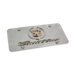 Chrome Wreath Cadillac Logo Front License Plate Frame Stainless Mirror Steel 3D: Automotive