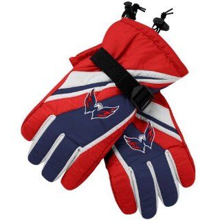 Reebok Washington Capitals Red Team Logo Padded Winter Gloves (Medium) : Hockey Players Gloves : Sports & Outdoors