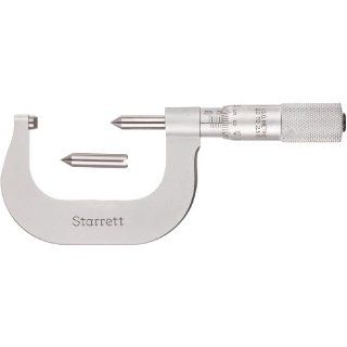 Starrett 575MAP Screw Thread Micrometer, Plain Thimble, 3 4 Pitch Range, 0.01mm Graduation, 0 25mm Pitch Dia.: Outside Micrometers: Industrial & Scientific