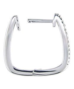 14 kt. White Gold 1/10 ct. Diamond Hoop Earrings (bulk pack of 3) Sterling Silver Earrings