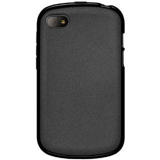 Amzer AMZ95668 Soft Gel TPU Gloss Skin Fit Case Cover for BlackBerry Q10 (Fits All Carriers)   1 Pack   Retail Packaging   Black: Cell Phones & Accessories
