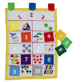 numbers wall hanging by mudpies and butterflies