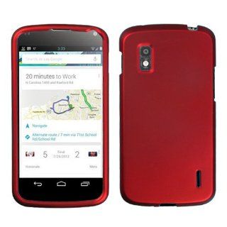 Asmyna LGE960HPCSO202NP Titanium Premium Durable Rubberized Protective Case for LG Nexus 4 E960   1 Pack   Retail Packaging   Red: Cell Phones & Accessories