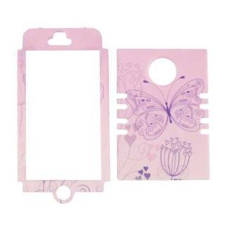 Cell Armor I5 RSNAP TE575 Snap On Case for iPhone 5   Retail Packaging   Butterfly and Flower on Pink: Cell Phones & Accessories