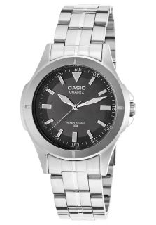 Casio MTP 1214A 8AVDF  Watches,Mens Silver Tone Steel Black Dial, Classic Casio Quartz Watches