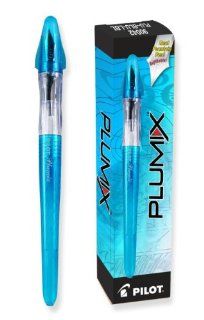 Pilot Plumix Refillable Fountain Pens, Light Blue Barrel, Blue Ink, Medium Nib, 12 Pens and 12 Ink Cartridges (90042) 