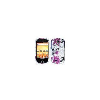 Samsung Gravity SMART Touch 2 SGH T589 GT2 Purple Lily Cell Phone Snap on Cover Faceplate / Executive Protector Case: Cell Phones & Accessories
