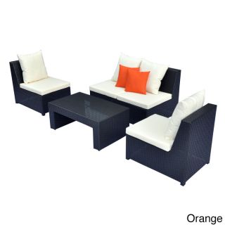 Golden Chair Furniture Avalon 4 piece Armless Lounge Patio Set Beige Size 4 Piece Sets