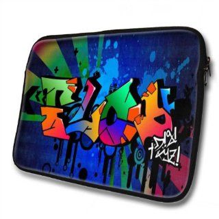 "Graffiti Names" designed for Floy, Designer 14''   39x31cm, Black Waterproof Neoprene Zipped Laptop Sleeve / Case / Pouch.: Cell Phones & Accessories