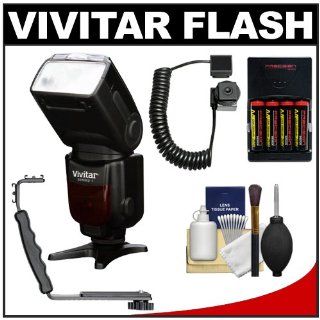 Vivitar Series 1 DF 583 E TTL Power Zoom DSLR Wireless TTL Flash with Batteries & Charger + Bracket + Cord + Cleaning Kit for Canon EOS 6D, 70D, 5D Mark II III, Rebel T3, T3i, T4i, T5, T5i, SL1 Digital SLR Cameras : On Camera Shoe Mount Flashes : Camer