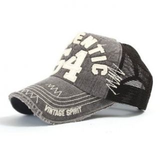 ililily Distressed Vintage Cotton Authentic 54 Embroidered Precurved Bill Mesh Cap with Adjustable Strap Snapback Trucker Hat (ballcap 584 4) at  Mens Clothing store: Baseball Caps