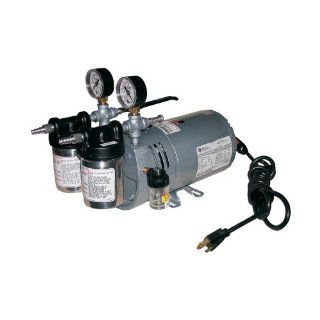 Gast 0523 V4 SG588DX Portable Rotary Vane Vacuum Pump, 100 115 V, 50/60 Hz, 4.5 cfm: Industrial Rotary Vane Pumps: Industrial & Scientific