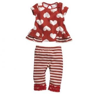 Little Hand Kids Girls Clothing Sets Red Heart Shape 2 Pcs Outfit 1 4 Years 1T: Clothing