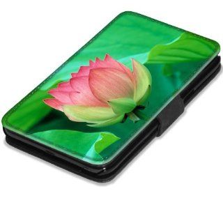 "Flowers" 10001, Designer Black Leather Flip Wallet Case with magnetic clip for Samsung Galaxy Note 2 N7100. Cell Phones & Accessories