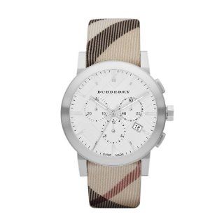 Burberry Mens City Leather Strap Nova Check Watch BU9357: Burberry: Watches