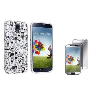 Everydaysource Compatible with Samsung Galaxy S4/ S IV i9500 Cartoon TPU Rubber Case + Mirror Screen Protector: Cell Phones & Accessories