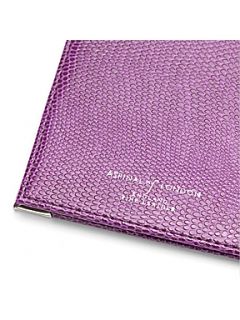 Aspinal of London Plain passport covers violet lizard print
