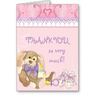 Sugar & Spice, Girl Baby Thank You Note Card