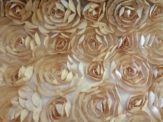 Mesh Backed Satin Petal Rosette Beige 56 Inch Fabric By the Yard (F.E.) : Other Products : Everything Else