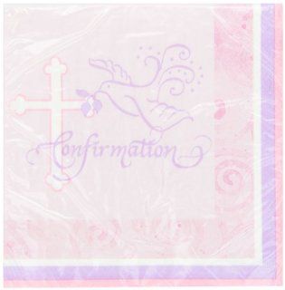 Creative Converting Pink Faithful Dove 3 Ply Luncheon Napkins, Communion, 16 Count, (Pack of 3): Health & Personal Care