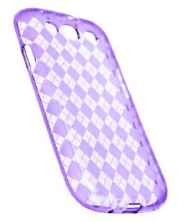 CASE123 Soft Diamond Pattern TPU Gel Skin Case Cover for Samsung Galaxy S3   Purple: Cell Phones & Accessories