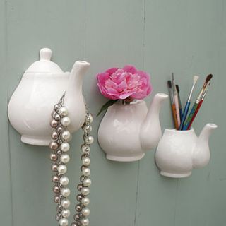 porcelain teapot hanging hook and vase by sparks living