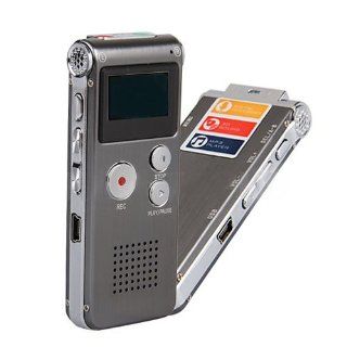 CredDeal GH 609 Steel Style Flash 4Gb Digital Voice Recorder 650 Hours Dictaphone Mp3 Player Vor Rechargeable Can Records Telephone Conversation: Office Products
