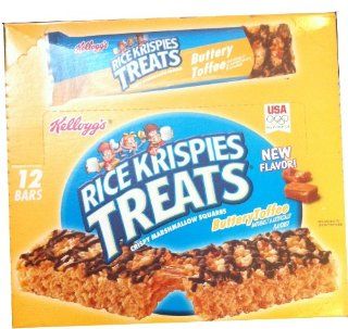 Rice Krispies Treats Buttery Toffee 12 bars, 2.5 oz  Toffee Candy  Grocery & Gourmet Food