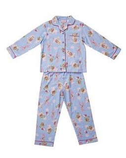 button up bunny girl's pyjamas by snugg nightwear