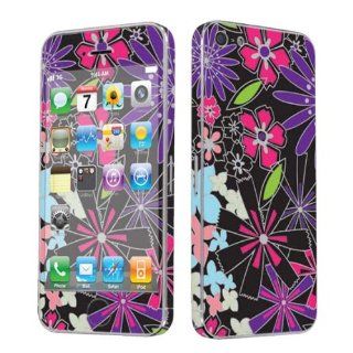 Apple iPhone 5 Full Body Vinyl Decal Protection Sticker Skin Flower Mix Cell Phones & Accessories