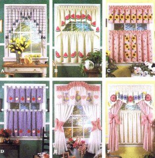 Simplicity 8924 Sewing Pattern Valance Swags Cafe Curtains Curtain Panels Tabs