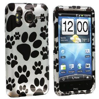 Dog Paw Design Crystal Hard Skin Case Cover for HTC Inspire 4G: Cell Phones & Accessories