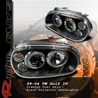 VW Golf GTi Headlights Black Halo Pro Headlights 1999 2000 2001 2002 2003 2004 2005 99 00 01 02 03 04 05: Automotive