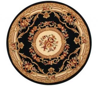 Royal Palace Regal Medallion 5x5 round Handmade Wool Rug —