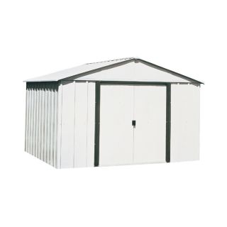 Arrow Galvanized Steel Storage Shed (Common: 10 ft x 8 ft; Interior Dimensions: 9.85 ft x 7.5 ft)
