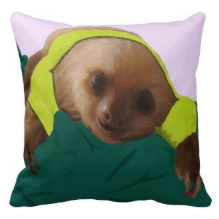 Baby Sloth in Pajamas Pillow