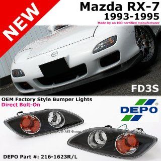 DEPO Mazda RX7 FD3S 93 99 JDM Black Housing Bumper Turn Signal Lamps Lights: Automotive
