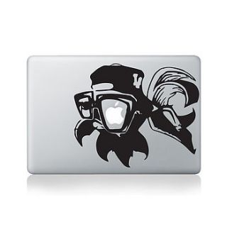 graffiti fish with hat decal for macbook by vinyl revolution