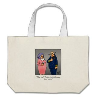 Funny Navy Military Cartoon Gift Canvas Bags