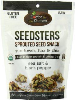 Doctor in the Kitchen Seedsters Sprouted Seed Snack, Sea Salt and Black Pepper, 3.5 Ounce : Snack Party Mixes : Grocery & Gourmet Food