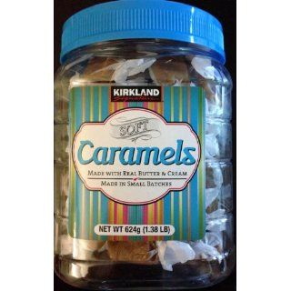 Kirkland Signature Soft Caramels, Net Wt 624g (1.38 Lb) : Caramel Candy : Grocery & Gourmet Food