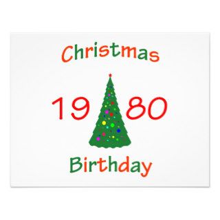 1980 Christmas Birthday Announcement