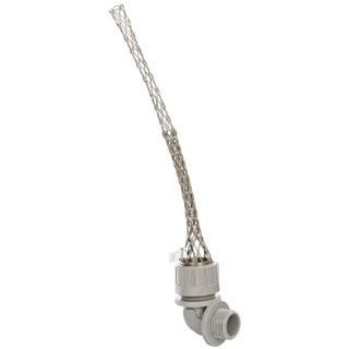 Woodhead 5543M Cable Strain Relief Grip, Locknut, Max Loc Cord Seal, Right Angle Male, Stainless Steel Mesh, 3/4" NPT Thread Size, Orange Grommet Color, .625 .750" Cable Diameter: Electrical Cables: Industrial & Scientific