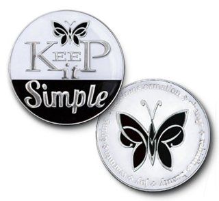 Keep It Simple Butterfly Coin Medallion   Alcoholics Anonymous   Narcotics Anonymous : Other Products : Everything Else