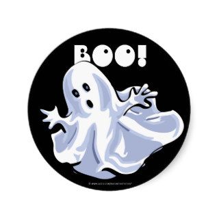 BOO! Ghost Cartoon Stickers