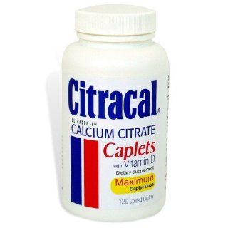 Citracal with Vitamin D, Maximum Dose 630 mg, 120 Caplets: Health & Personal Care
